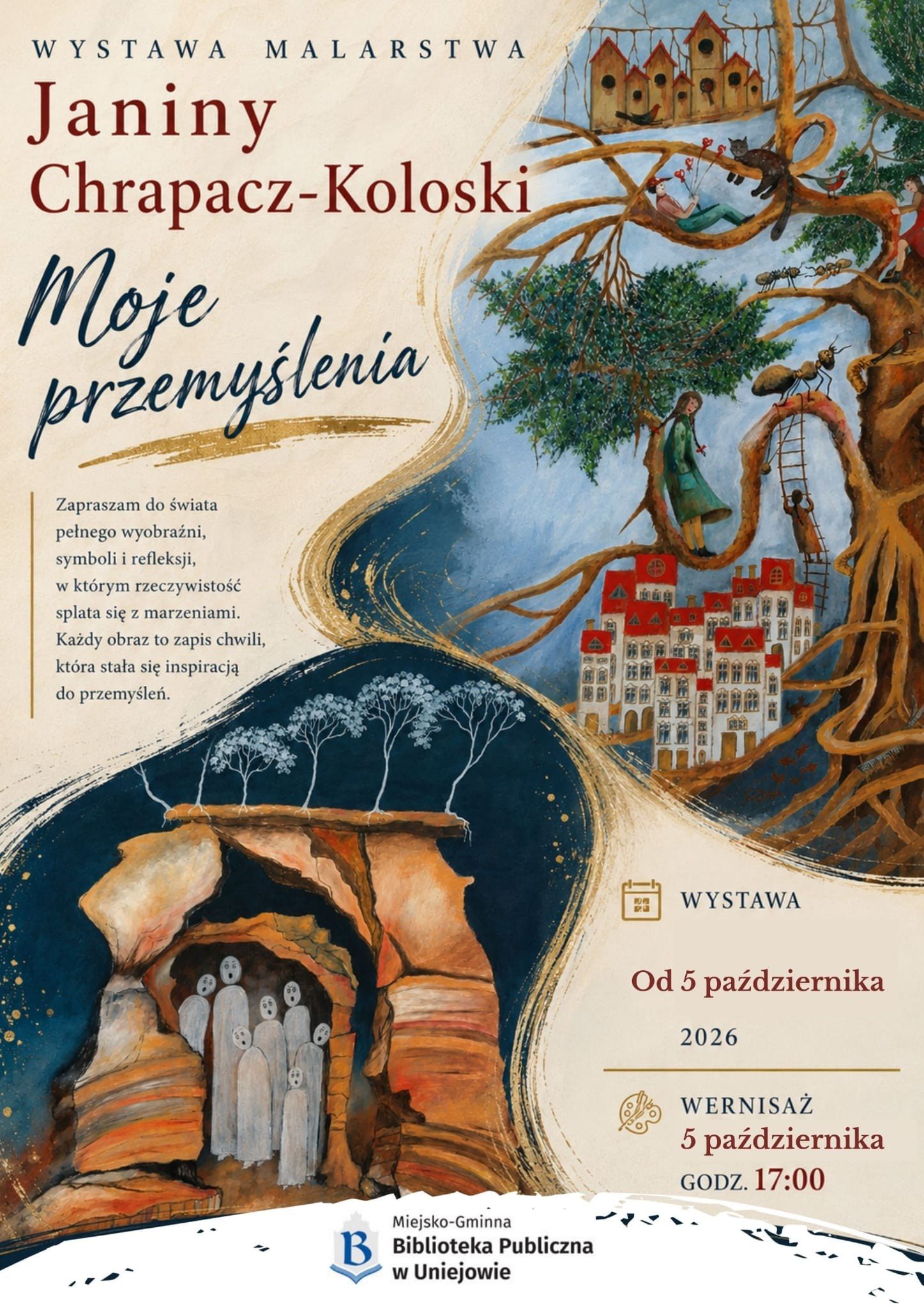 „Moje przemyślenia” – wystawa Janiny Chrapacz-Koloski w Uniejowie