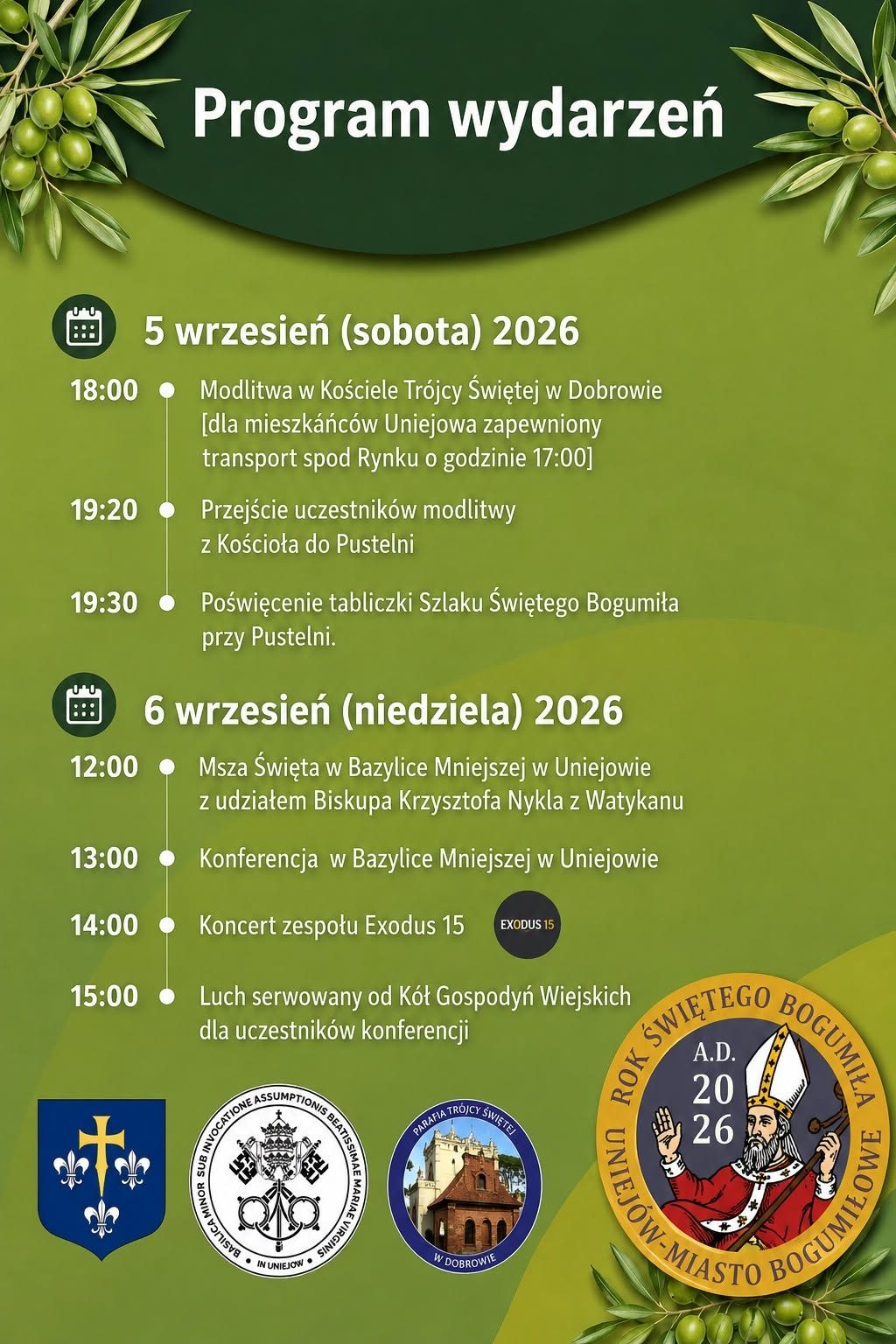 Podsumowanie I Marszu Świętego Bogumiła w Dobrowie i Uniejowie