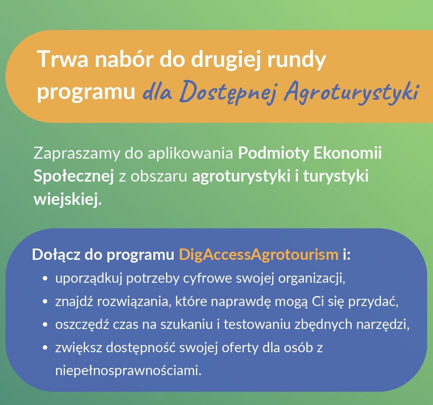 Webinarium o programie DigAccessAgrotourism. Trwa nabór