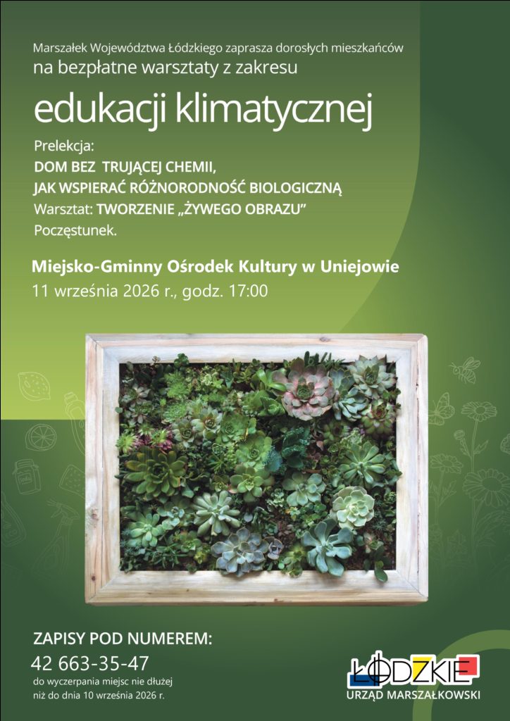 Bezpłatny warsztat edukacji klimatycznej w Uniejowie